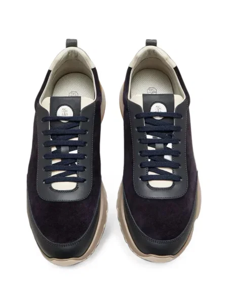 Sneakerși Brunello Cucinelli din piele de căprioară albastru