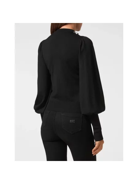 Sweter Philipp Plein wełniany czarny