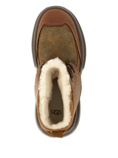 Botine Ugg cu șireturi din dantelă maro