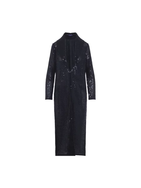 Długi kardigan Ralph Lauren z kaszmiru niebieski