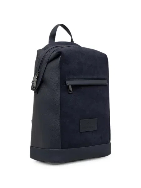 Rucsac Paul & Shark din piele de căprioară albastru