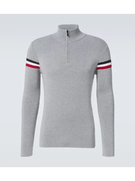 Pulover Fusalp de lână de jumătate de fermoar gri