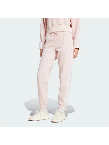Pruhované kalhoty jogger Adidas růžové