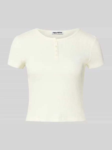 T-shirt z okrągłym dekoltem Review biała