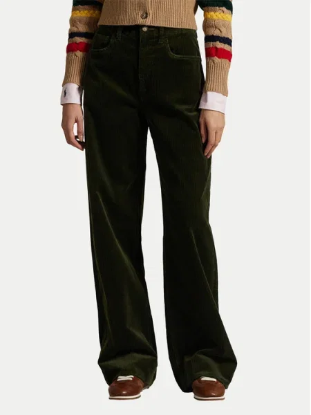 Polo Ralph Lauren Pantaloni din Wide Leg verde