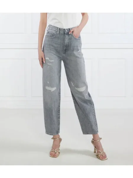 Tommy Hilfiger Farmer BALLOON HW A NELY | Boyfriend fit szürke