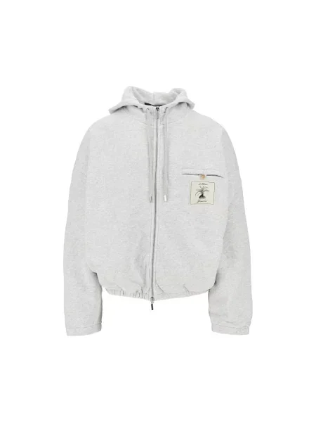 Bluza z kapturem Jacquemus z kapturem szara