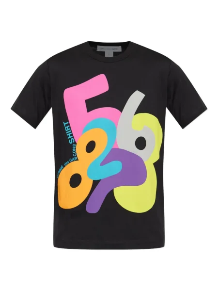 Tricou Comme Des Garçons Shirt cu imagine cu imprimeu abstract negru