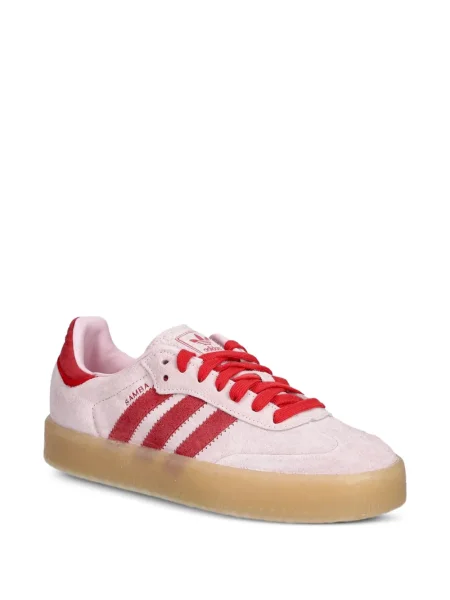 Велурени маратонки Adidas Gazelle на райета бяло