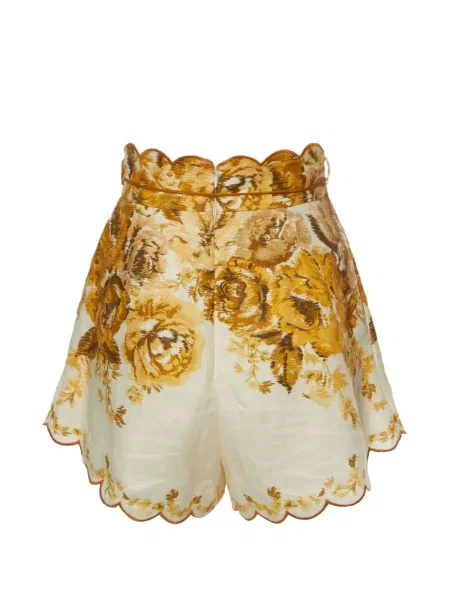 Pantaloni scurți Zimmermann cu model floral cu imagine