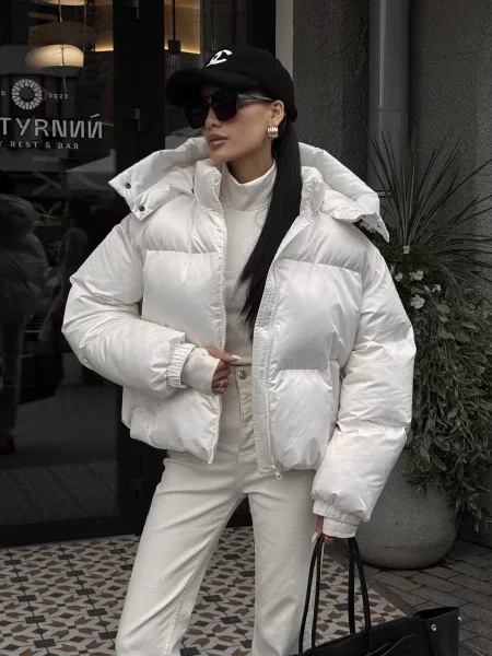 Пуховик Jadone Fashion Pufi_bile білий