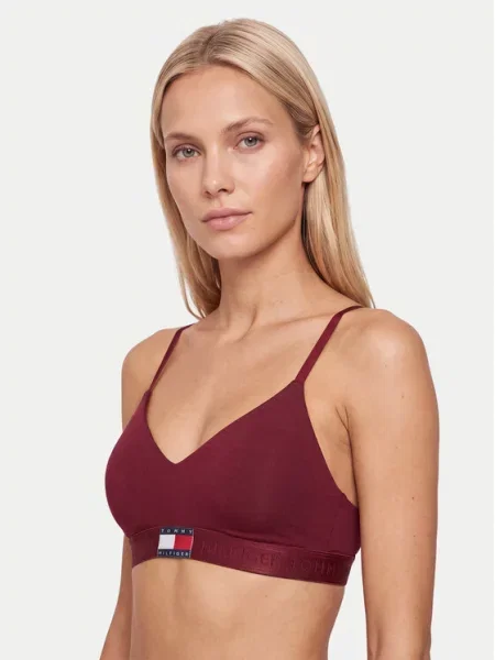 Tommy Hilfiger Bralette melltartó Sötétvörös