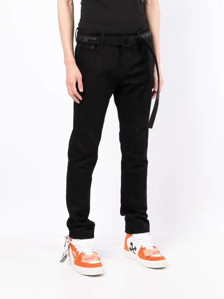Skinny jeansy skinny Off-white białe