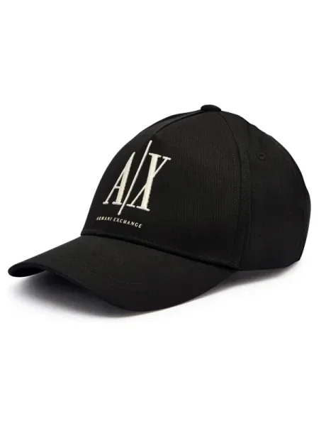 Armani Exchange baseball sapka nyomott mintás fekete