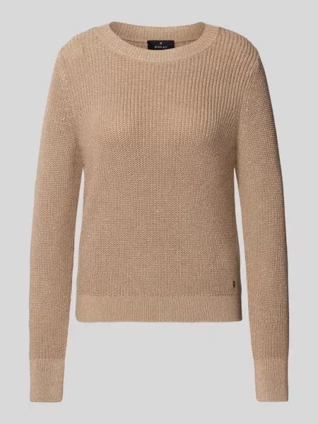 Sweter z dzianiny z prążkowanymi wykończeniami Monari