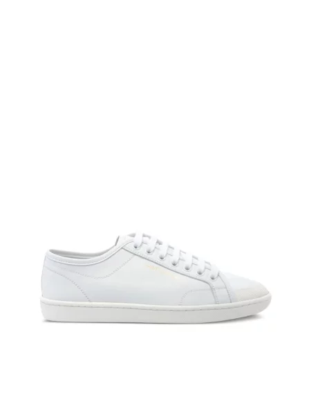 Sneakersy Saint Laurent sznurowane z nadrukiem białe