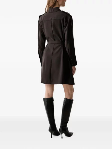 Cu centură rochie tip cămașă Armani Exchange maro