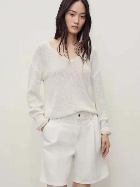 Шорти джинсові MANGO білий