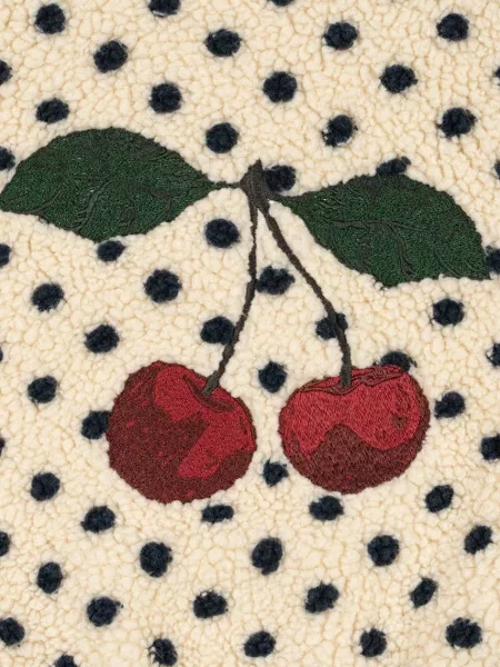 Konges Sløjd куртка дитяча флісова JODY EMBROIDERY TEDDY JACKET GRS