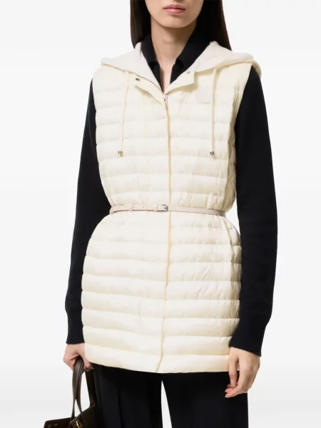 Vestă Burberry cu glugă alb