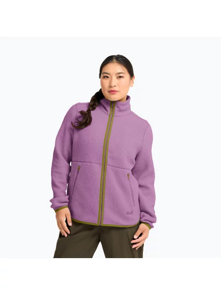 Bluză fleece pentru femei Jack Wolfskin Lite Curl Full Zip vivid orchid
