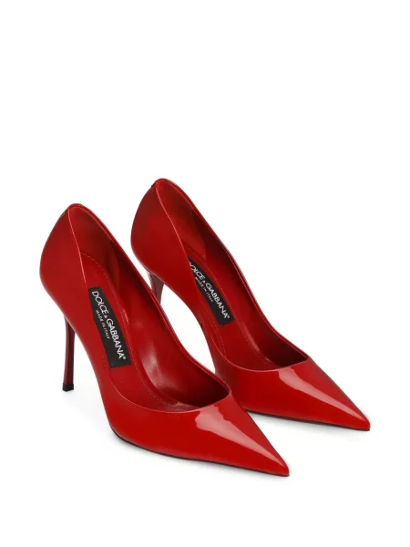 Pantofi cu toc Dolce & Gabbana din piele roșu