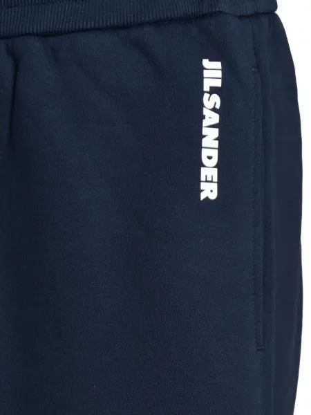 Pantaloni sport Jil Sander din material terry albastru