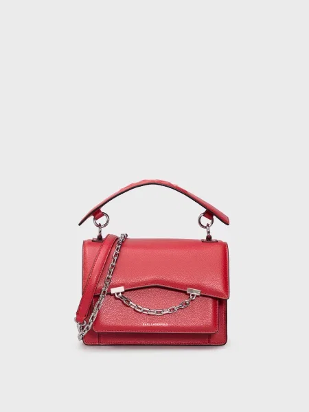 Шкіряна сумка Karl Lagerfeld червона