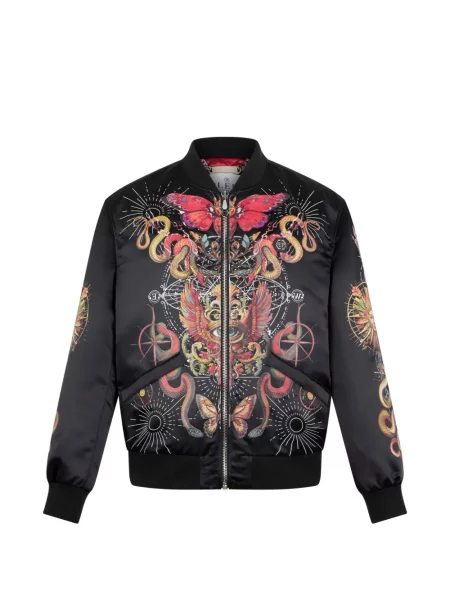 Яке тип бомбър Philipp Plein с принт черно