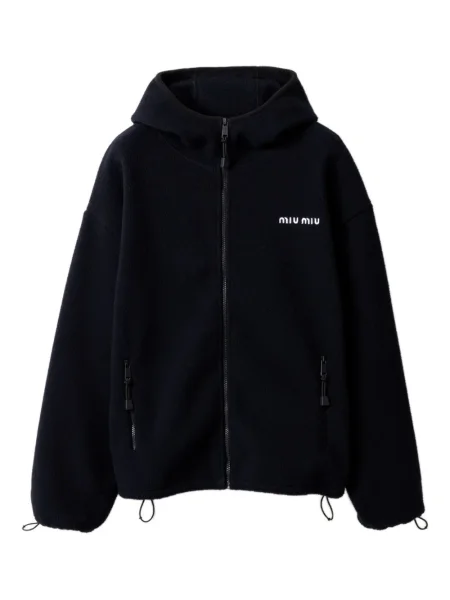 Bluza z kapturem Miu Miu polarowa niebieska