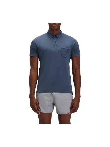 Koszulka Sundek elegancka niebieska