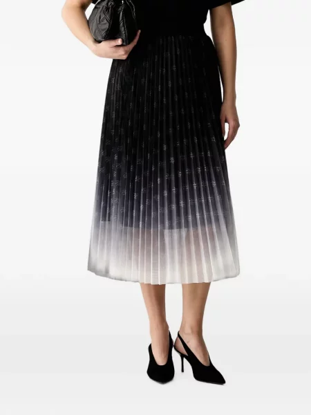 Fustă midi Karl Lagerfeld cu imagine negru
