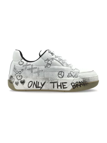 Sneakersy Diesel skórzane białe