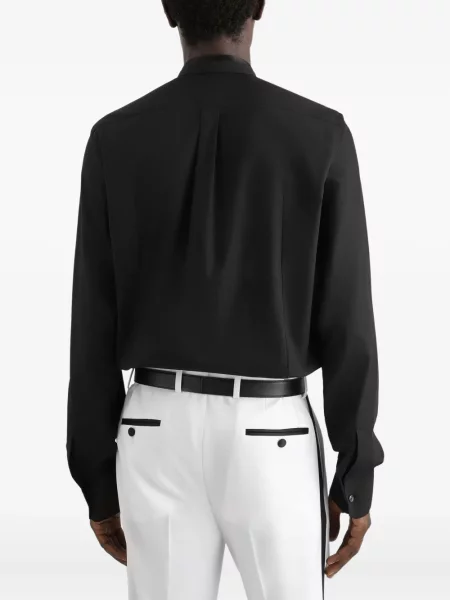 Cămașă Dolce & Gabbana plisată negru