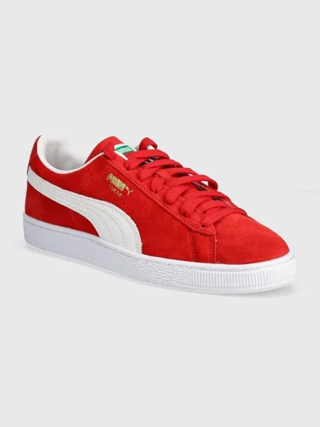Semišové klasické tenisky Puma Suede červené
