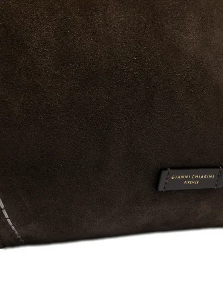 Geanta de piele Gianni Chiarini din piele de căprioară maro