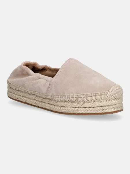 BOSS espadrile semiš Madeira bež