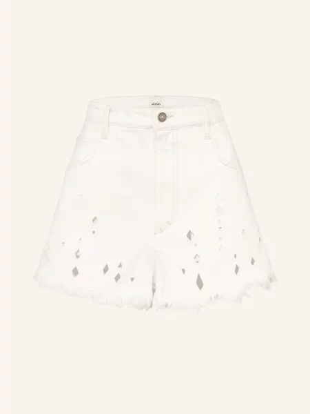 Isabel Marant Džínové Šortky Aecia white bílé