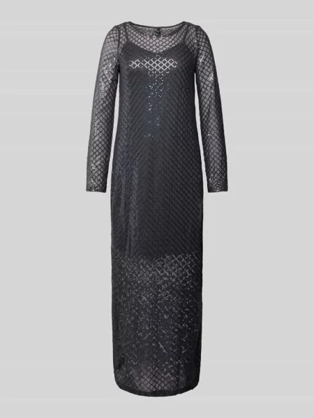 Sukienka z cekinami w kratkę z cekinów na siateczce model SAFINA Vero Moda