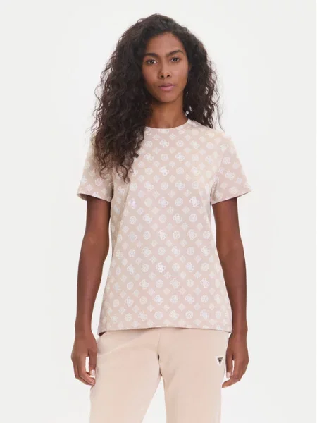 Guess T-Shirt beżowy