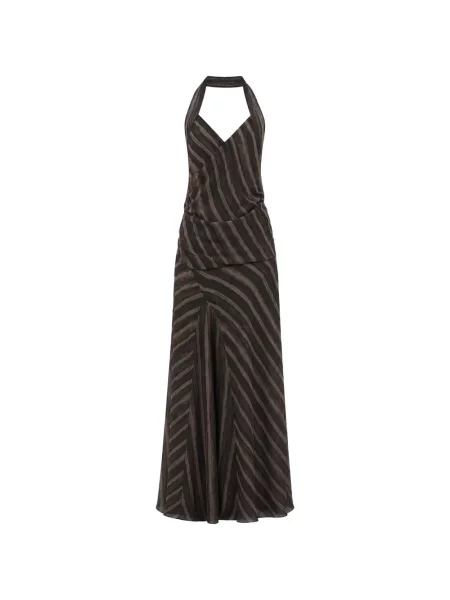 Rochie maxi Cortana cu dungi gri