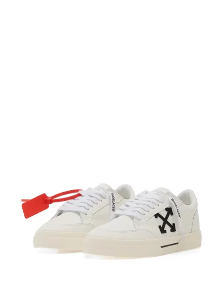 Sneakers Off-white με κορδόνια με δαντέλα λευκό