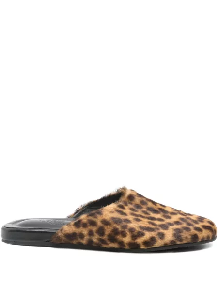 Papuci tip mules Ancient Greek Sandals cu imagine cu model leopard maro