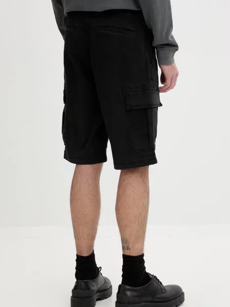 Tommy Jeans szorty cargo z bawełną czarne
