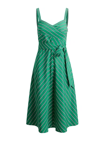 Lauren Ralph Lauren Rochie de vară verde limetă / negru alb