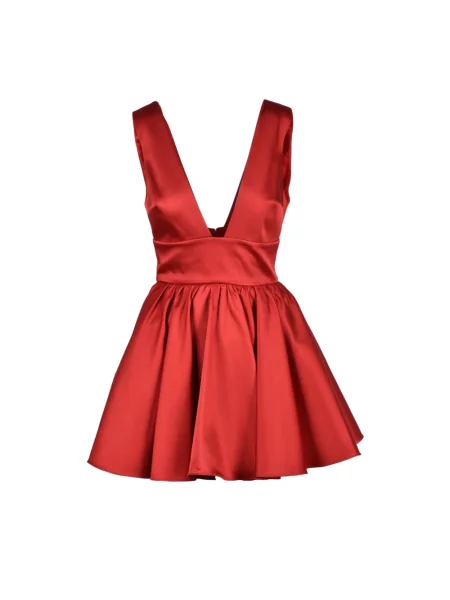 Satynowa sukienka The New Arrivals Ilkyaz Ozel czerwona