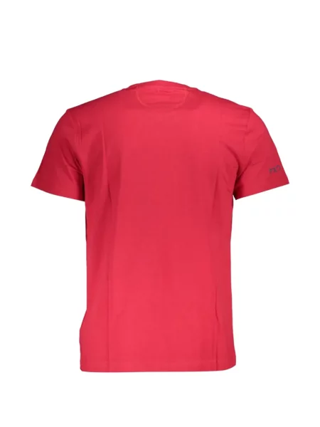 Tricou La Martina cu decolteu rotund roșu