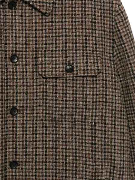 Geacă Moncler în carouri maro