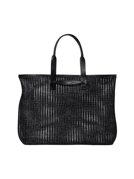 Torba Dolce And Gabbana elegancka z siateczki czarna