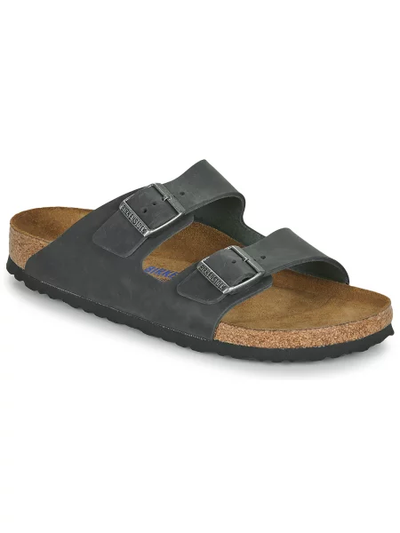 Usnjene natikači Birkenstock črna